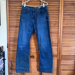 Men's Dark Blue Kick Boot Jeans